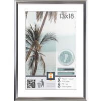 RÁM NA OBRAZY, 1 foto 13 cm x 18 cm - strieborná, Basics, plast/sklo (14/19cm)