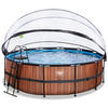 POOL SET 450/122 cm  - brun, Klassisk, plast (450/122cm) - EXIT Toys