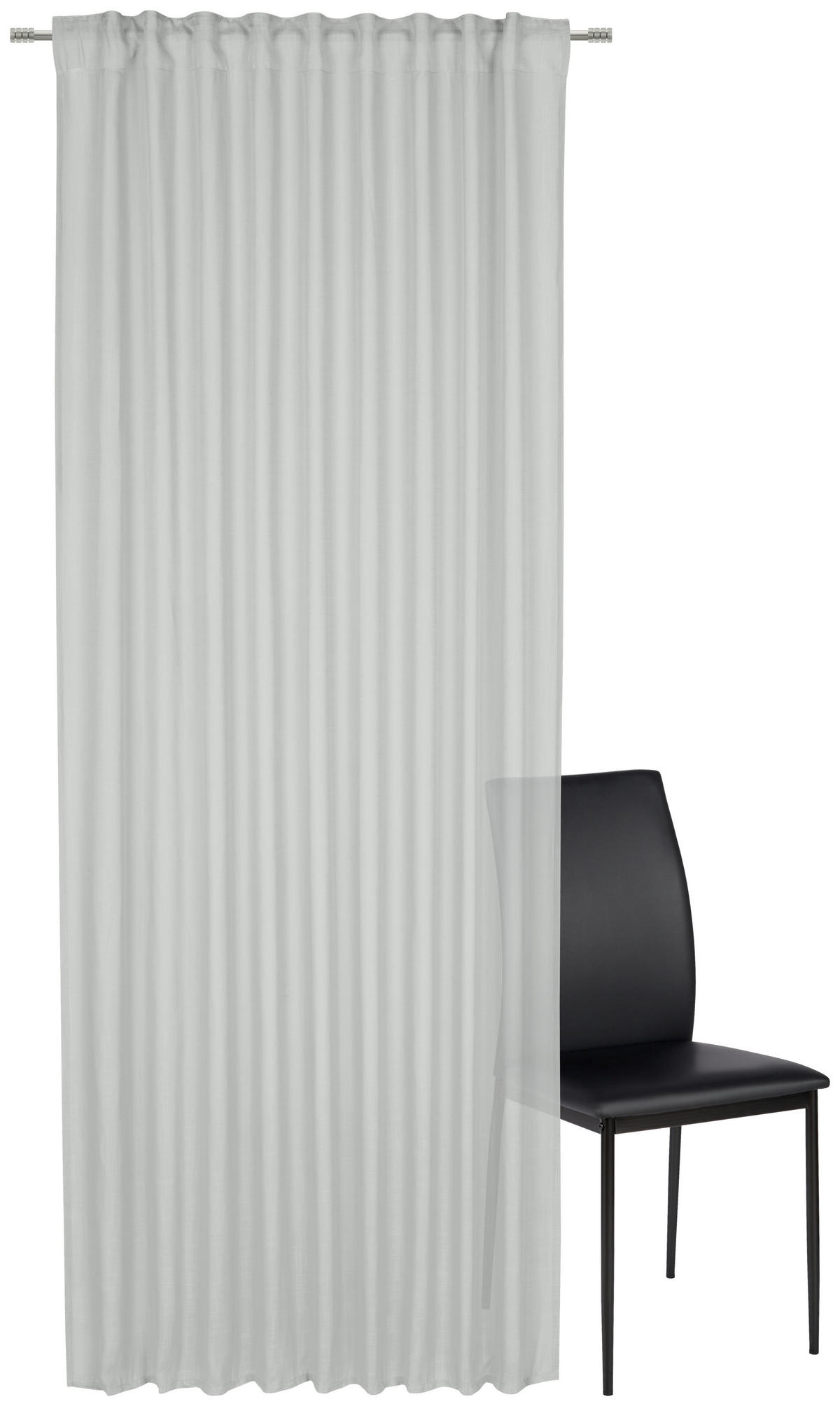 FERTIGVORHANG halbtransparent  - Salbeigrün, Basics, Textil (140/245cm) - Boxxx