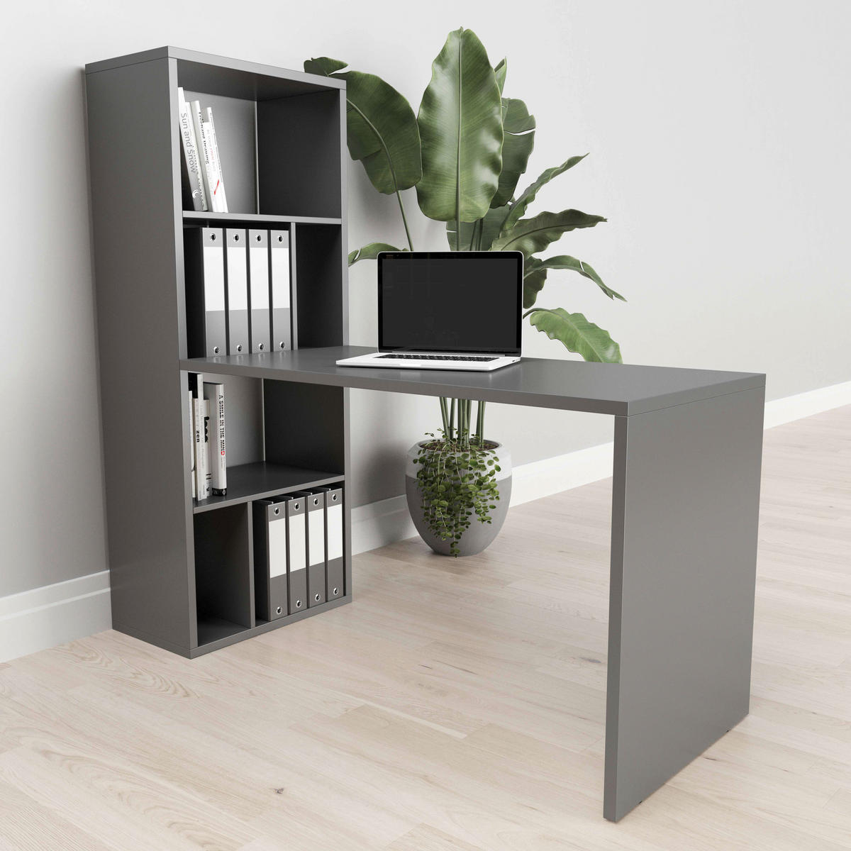SCHREIBTISCH 120/58/75 cm  in Grau  - Grau, Basics, Holzwerkstoff (120/58/75cm) - MID.YOU