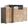 SIDEBOARD  in 150/81/37 cm  - Kastanieneichefarben/Anthrazit, LIFESTYLE, Holzwerkstoff/Kunststoff (150/81/37cm) - P & B