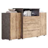 SIDEBOARD  in 150/81/37 cm  - Kastanieneichefarben/Anthrazit, LIFESTYLE, Holzwerkstoff/Kunststoff (150/81/37cm) - P & B