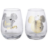 GLÄSERSET Mickey Mouse   - Goldfarben/Schwarz, Basics, Glas (0,5 x 2l) - Disney