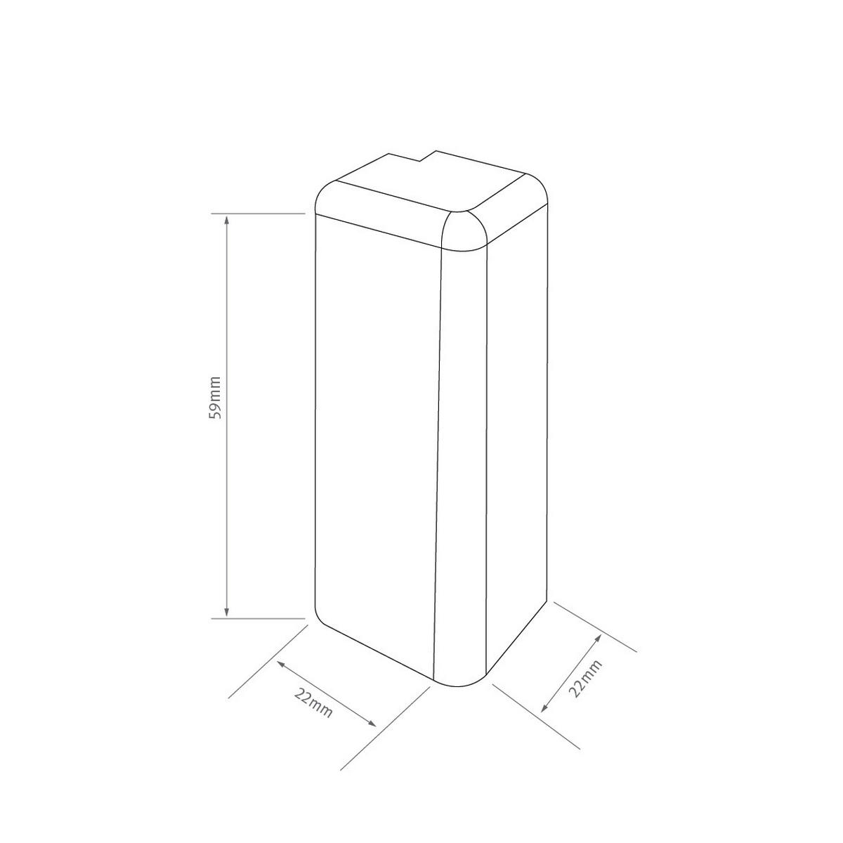AUßENECKE - Eichefarben/Braun, KONVENTIONELL, Kunststoff (1.6/0.7/5.9cm) - Egger Holzwerkstoffe