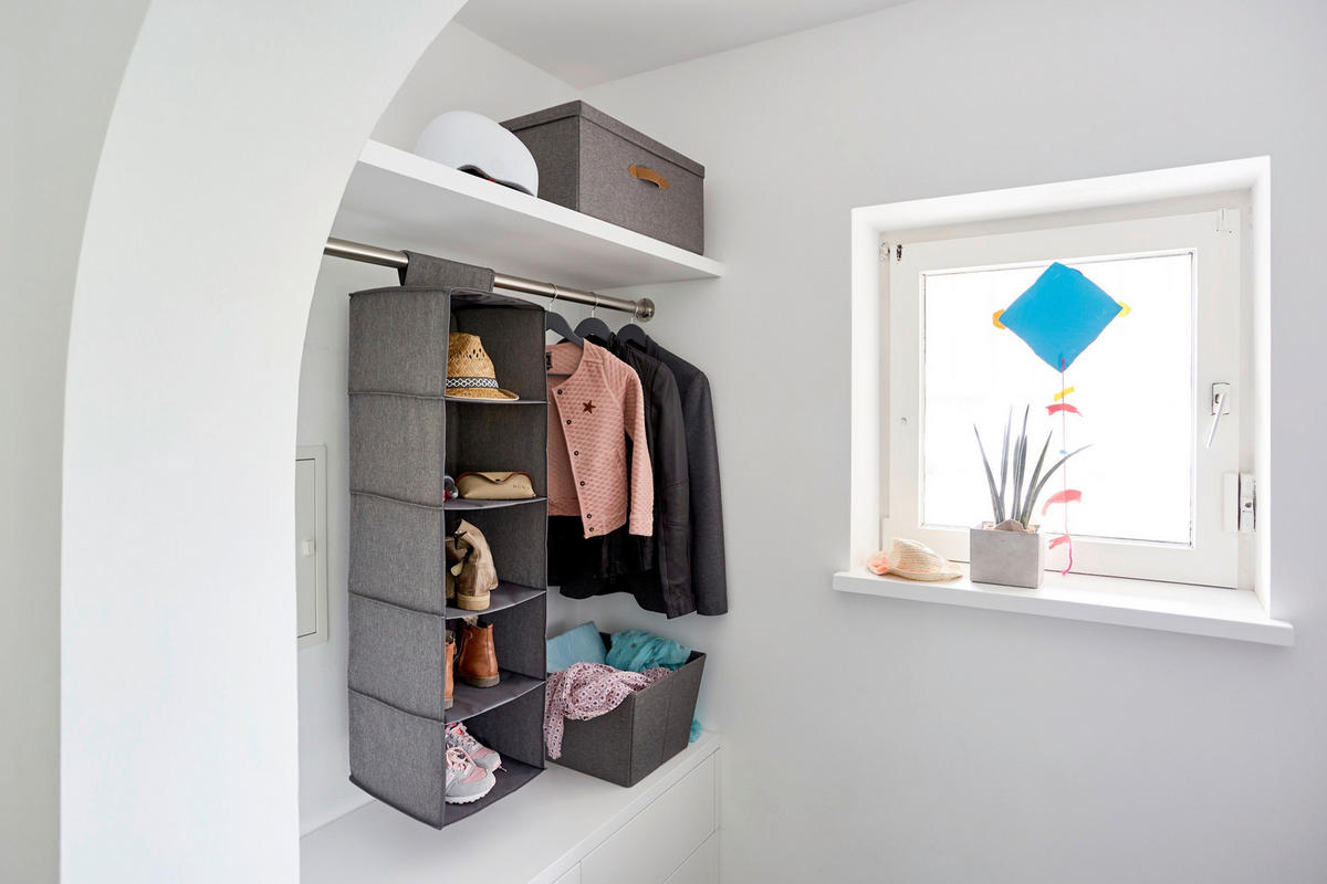 BOX MIT DECKEL Premium  - Grau, Basics, Holzwerkstoff/Textil (54/40/25cm) - Store It