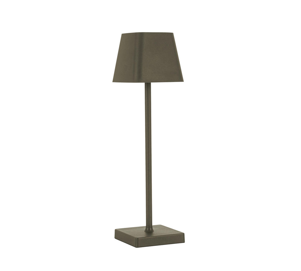 AKKU-TISCHLEUCHTE - Grau, Design, Kunststoff/Metall (10/38cm) - Novel