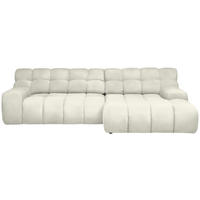 ECKSOFA in Webstoff Ecru  297/180 cm  - Ecru/Schwarz, MODERN, Kunststoff/Textil (297/180cm) - Welnova