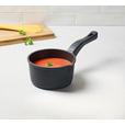 STIELKASSEROLLE Turin 1,1 L  - Edelstahlfarben/Schwarz, KONVENTIONELL, Kunststoff/Metall (16/8,5cm) - Homeware Profession.
