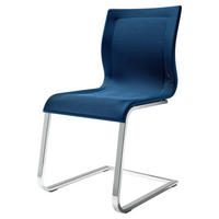 SCHWINGSTUHL  in Stahl Netzbespannung  - Blau/Edelstahlfarben, Design, Textil/Metall (47/93/62cm) - Team 7
