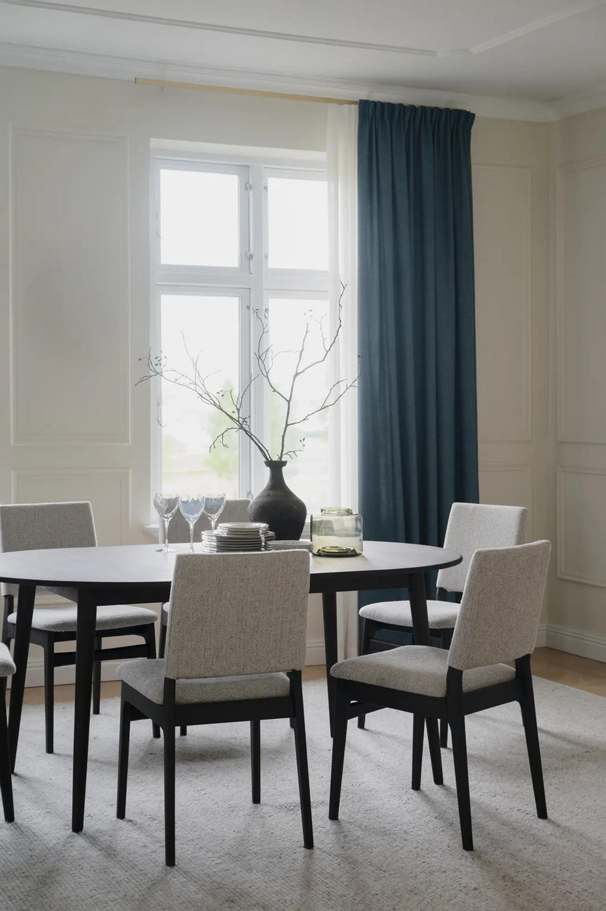 STOL     - beige/brun, Klassisk, trä/textil (46/86/57cm) - Rowico