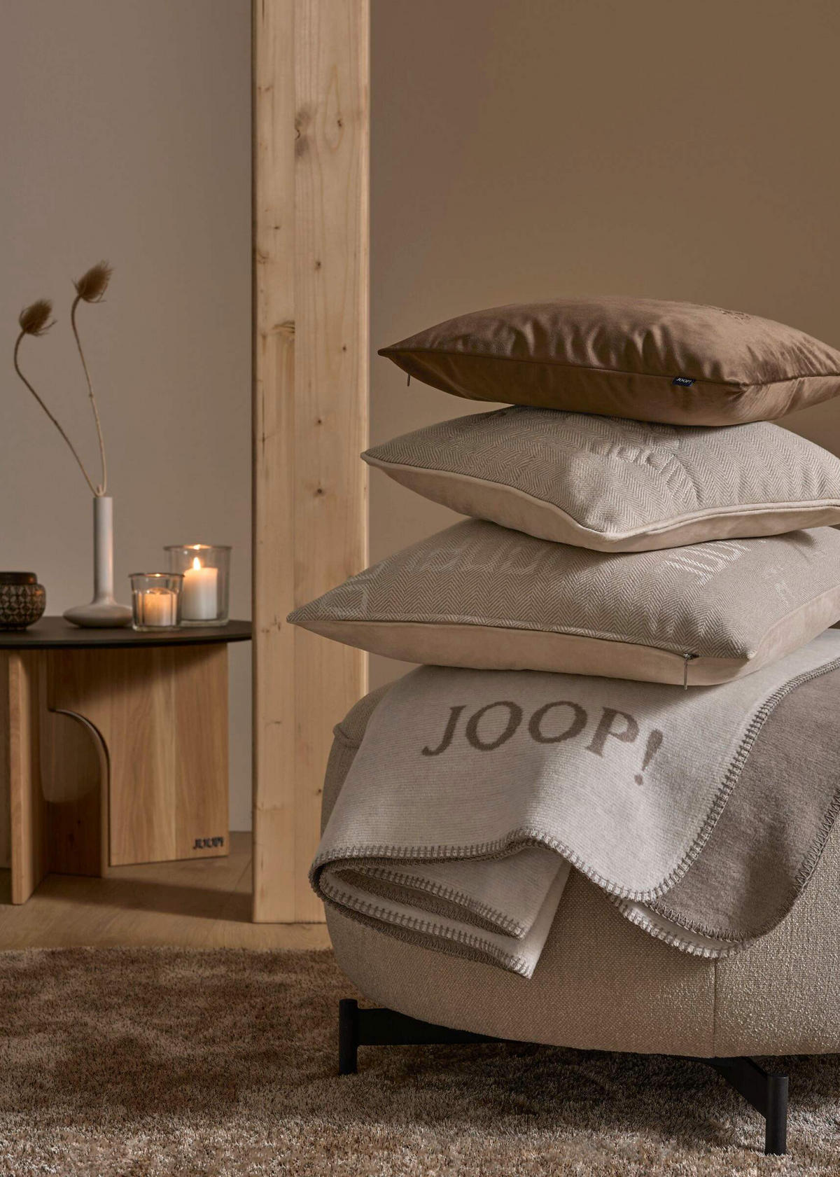 JASTUČNICA 40/40 cm    COZY  - boje blata/bež, Basics, tekstil (40/40cm) - Joop!