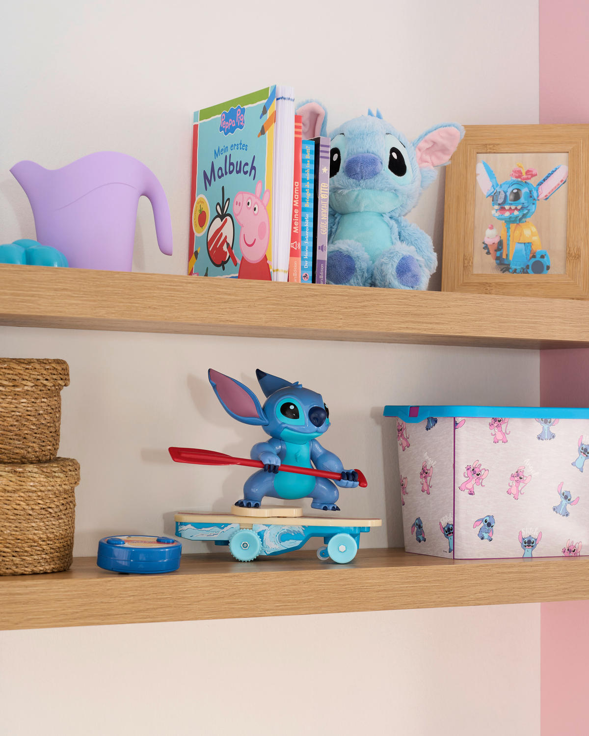 GREIFLING Stitch  - Hellblau, Basics, Kunststoff (29/10/28cm) - Disney