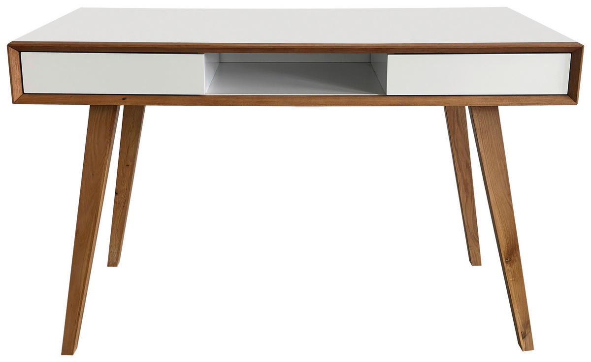 SCHREIBTISCH  in Weiß, Eichefarben  - Eichefarben/Weiß, MODERN, Holz/Holzwerkstoff (120/78/58cm) - MID.YOU