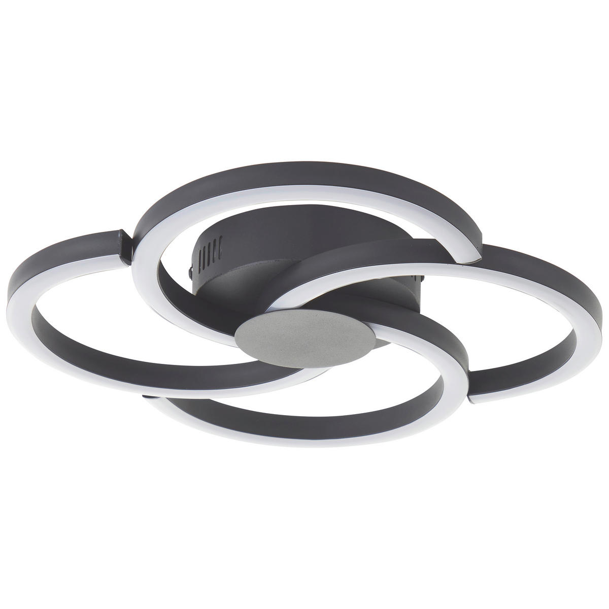 LED-DECKENLEUCHTE  34/6 cm    - Schwarz, Design, Kunststoff/Metall (34/6cm) - Brilliant