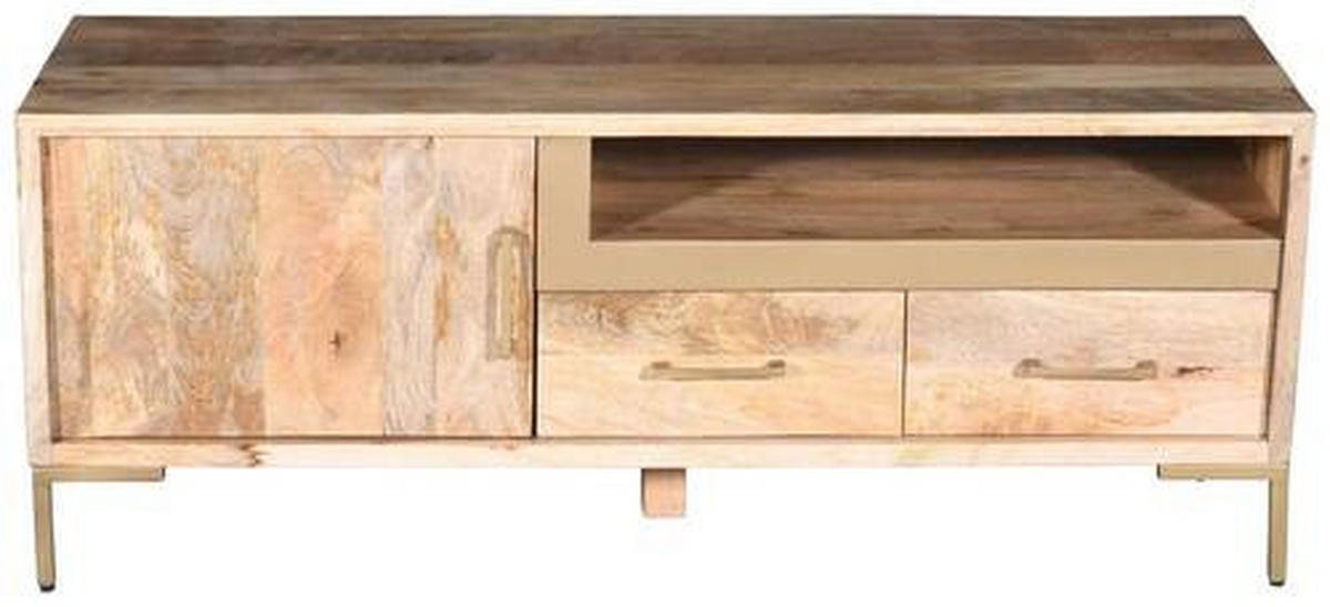 COMODĂ JOASĂ 145/57/40 cm  - culoare natur, Natur, metal/lemn (145/57/40cm) - MID.YOU