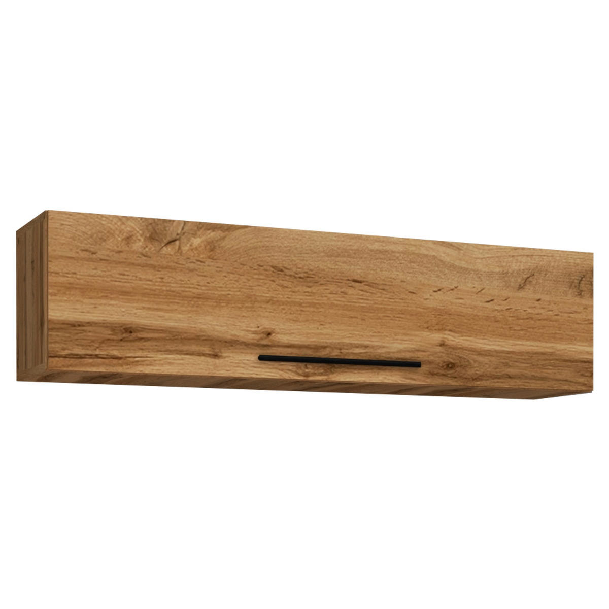 WANDREGAL 115/30/30 cm  - Honigeiche/Schwarz, Modern, Holzwerkstoff/Metall (115/30/30cm) - MID.YOU