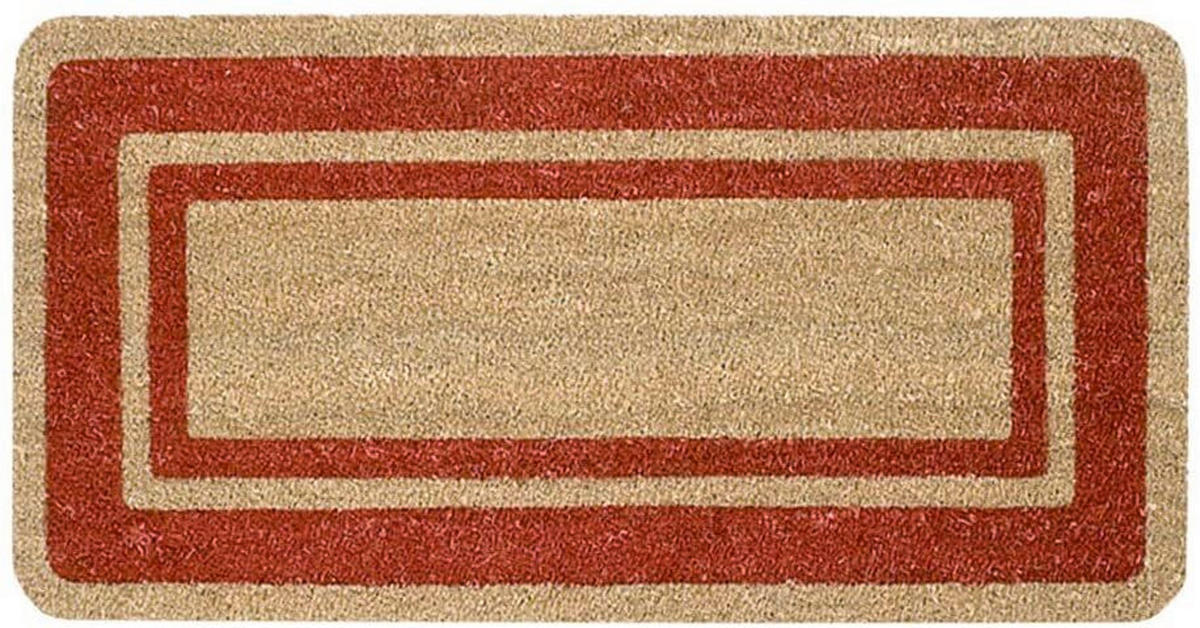 COVORAȘ DE INTRARE 33/60 cm  - maro/roșu, Basics, plastic/materiale naturale (33/60cm)