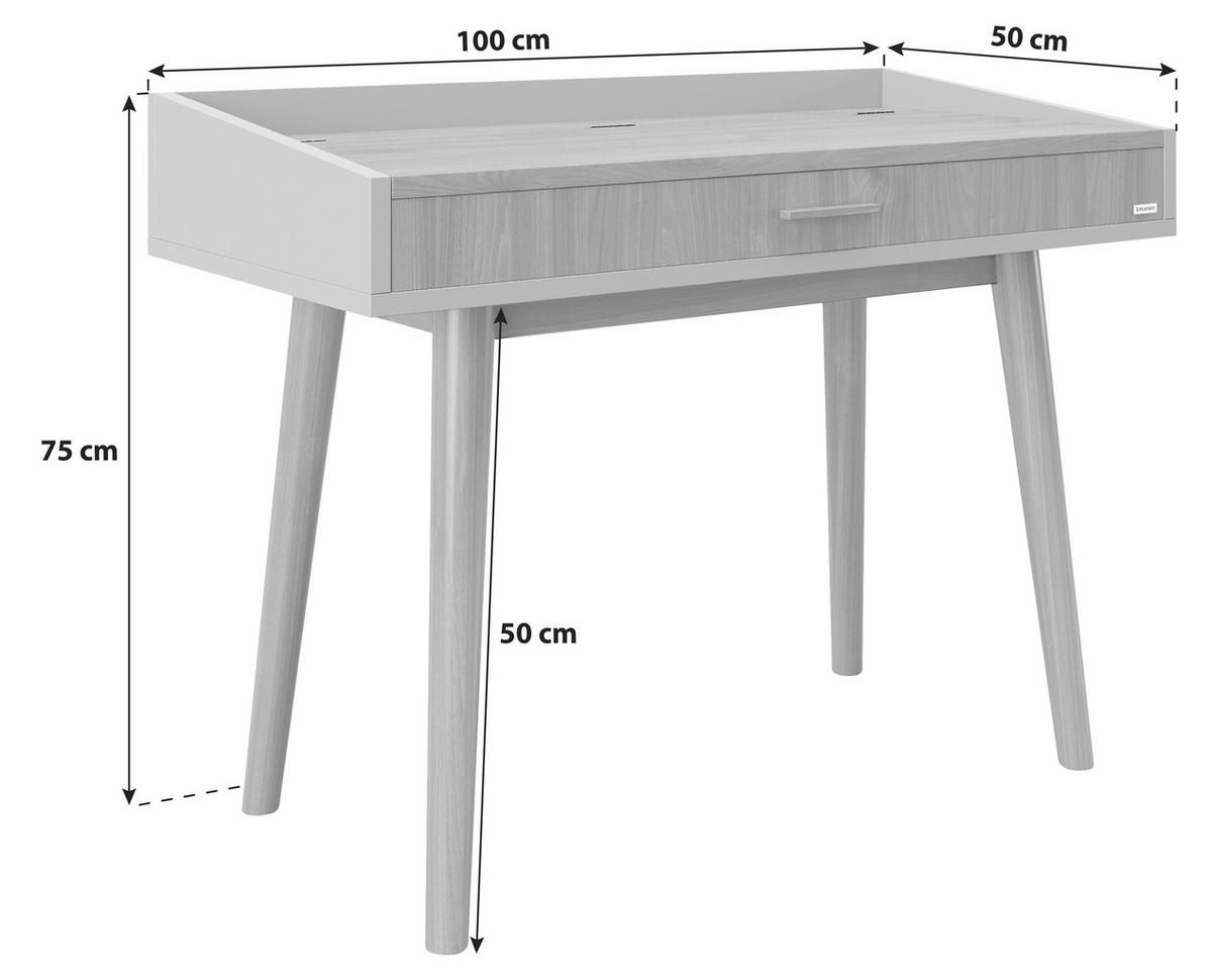 KOZMETIČNA MIZA leseni material  - barve oreha, Konvencionalno, leseni material (100/75/50cm) - Playboy