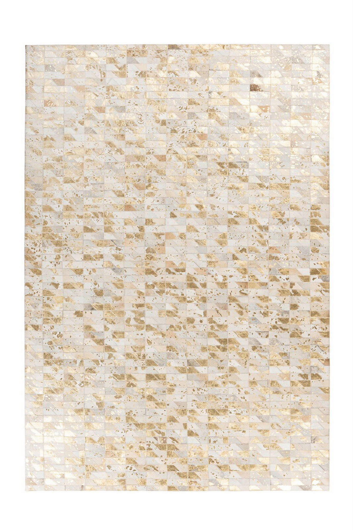 FLACHWEBETEPPICH 120/170 cm Lavin 725 Gold / Multi Multicolor, Goldfarben  - Goldfarben/Multicolor, KONVENTIONELL, Leder/Textil (120/170cm)