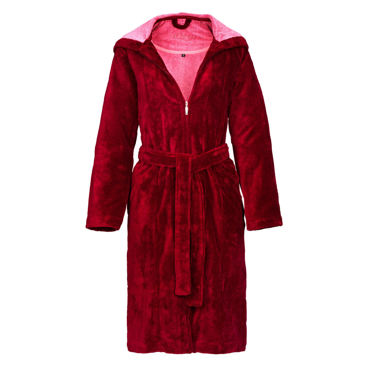 BADEMANTEL S Damen  - Rot, Basics, Textil (Snull) - Vossen