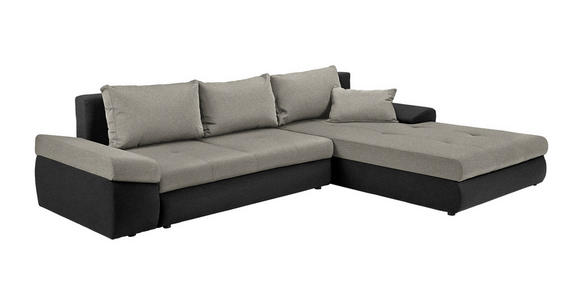 ECKSOFA Anthrazit, Greige Webstoff  - Greige/Anthrazit, Design, Kunststoff/Textil (313/215cm) - Carryhome