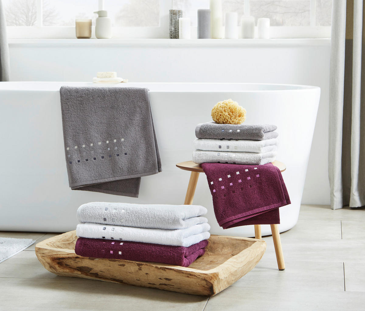 HANDTUCH Quattro Anthrazit  - Anthrazit, Basics, Textil (50/100cm) - Esposa