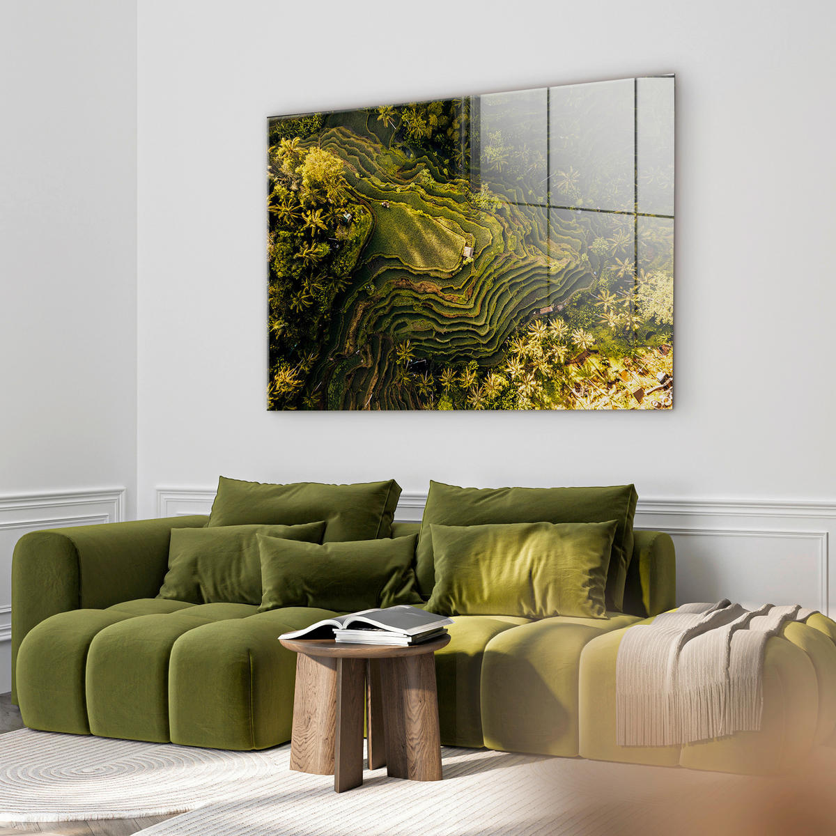 GLASBILD 120/80 cm  - Multicolor, Basics, Glas/Papier (120/80cm)