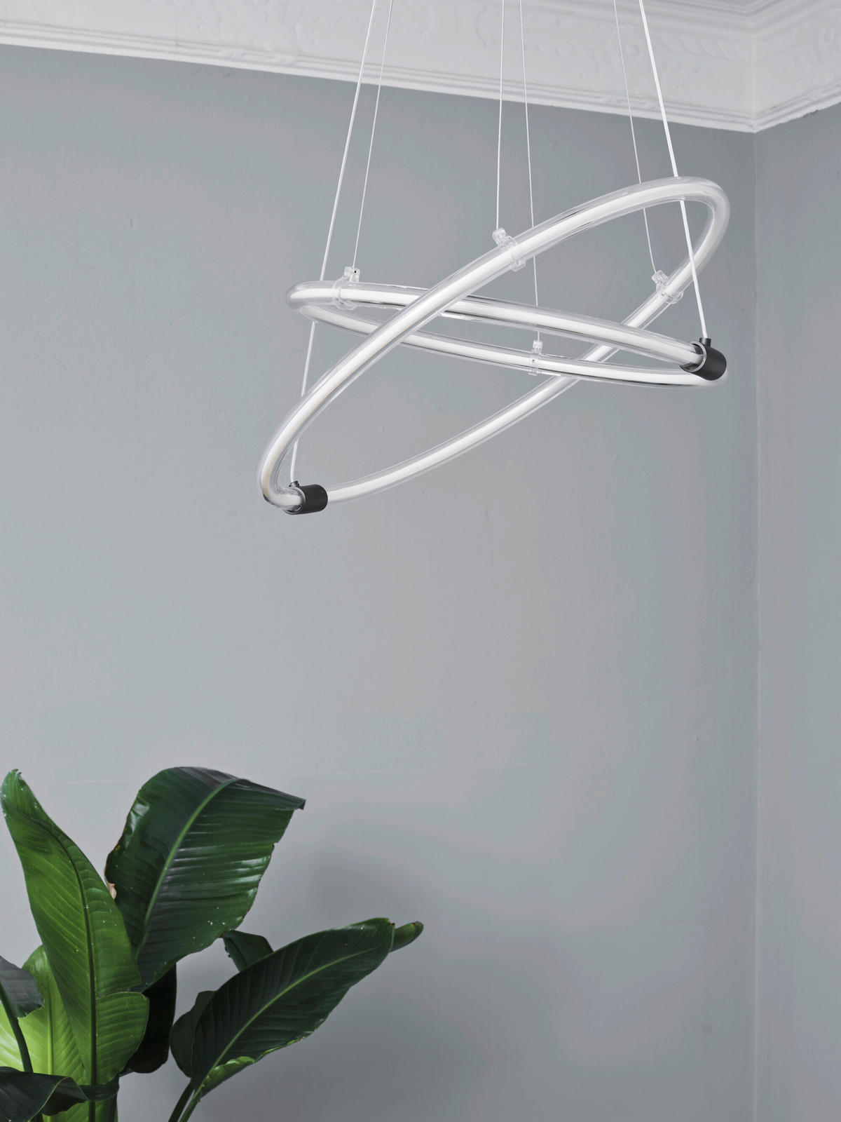 LED-HÄNGELEUCHTE 49.8/45.6/80 cm  - Dunkelgrau, Design, Kunststoff (49.8/45.6/80cm) - Osram