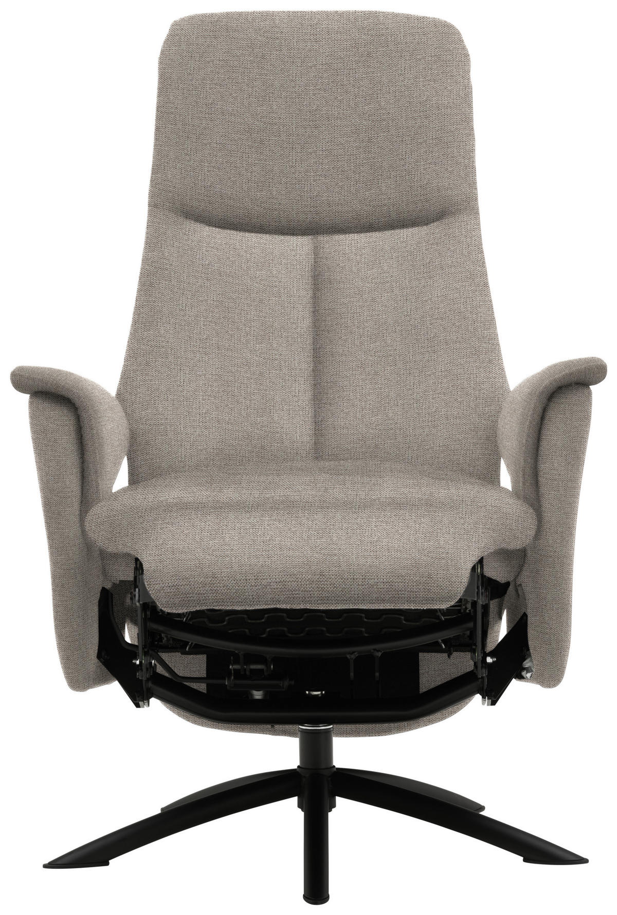 RELAXSESSEL in Textil Hellbraun  - Hellbraun/Schwarz, Design, Textil/Metall (73/108/86cm) - Welnova