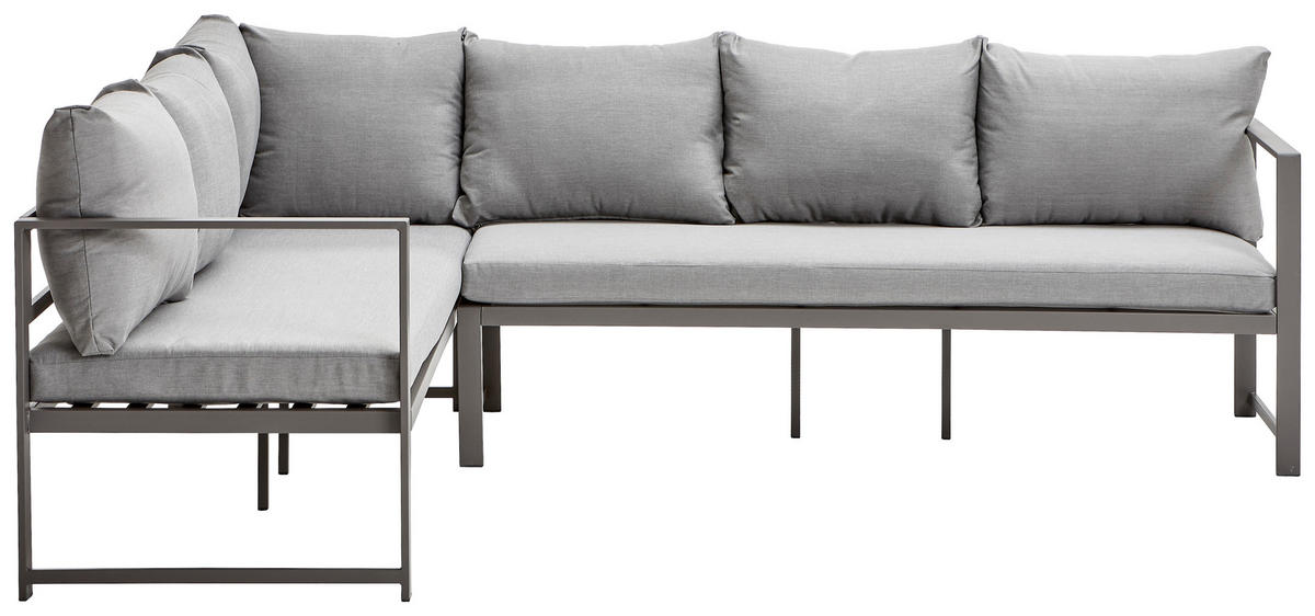 VRTNA LOUNGE GARNITURA tkanina jeklo  - siva/antracit, Moderno, kovina/tekstil (193/244cm) - Ambia Garden