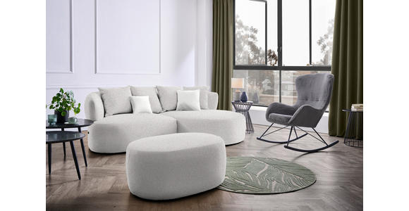 ECKSOFA in Bouclé Beige  235/166 cm  - Beige/Creme, MODERN, Kunststoff/Textil (235/166cm) - Hom`in