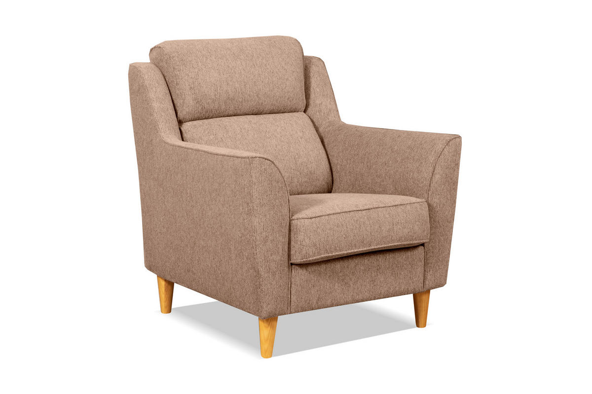 SESSEL in Hellbraun  - Hellbraun, Design, Textil (89/96/88cm) - Livetastic