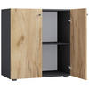 AKTENREGAL 70/74/37 cm  - Honigeiche/Anthrazit, Design, Holzwerkstoff/Kunststoff (70/74/37cm) - MID.YOU
