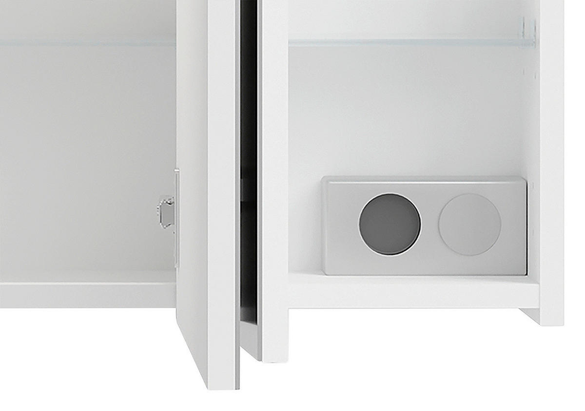 SPIEGELSCHRANK 90/60/20 cm  - Weiß, MODERN, Glas/Holzwerkstoff (90/60/20cm) - MID.YOU