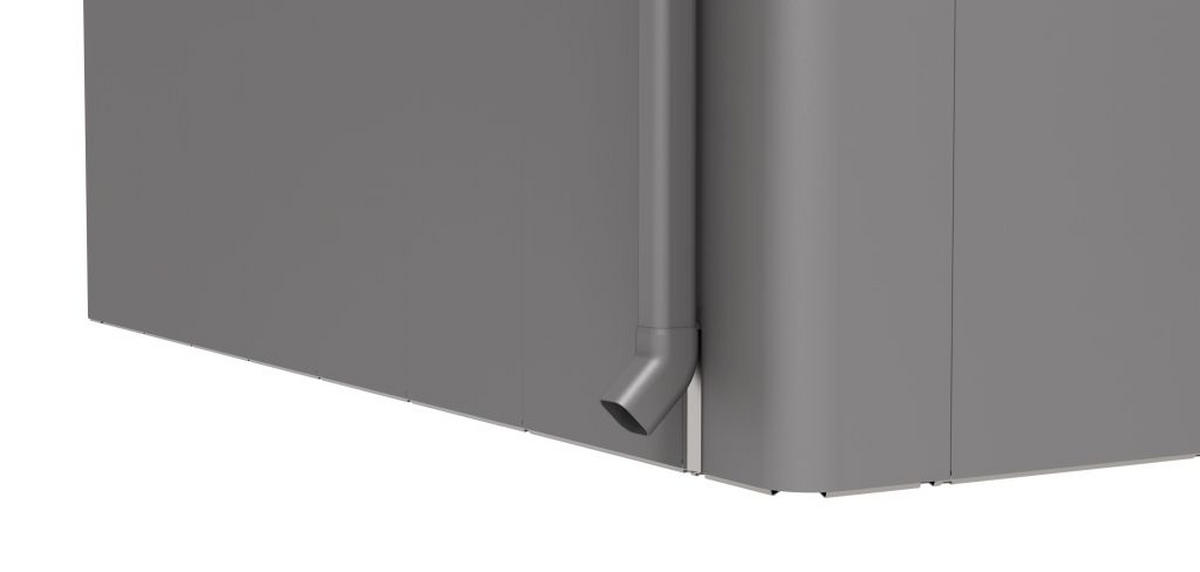 GERÄTEHAUS 236/222/236 cm  - Silberfarben, Design, Metall (236/222/236cm) - Biohort