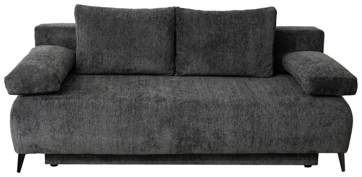 CANAPEA EXTENSIBILĂ lemn, plastic, textil antracit  - antracit/negru, Trend, plastic/lemn (200/88/100cm) - Carryhome