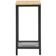 BEISTELLTISCH 30/30/61 cm Eiche furniert Schwarz, Eichefarben rechteckig  - Eichefarben/Schwarz, LIFESTYLE, Holz/Holzwerkstoff (30/30/61cm) - Xora