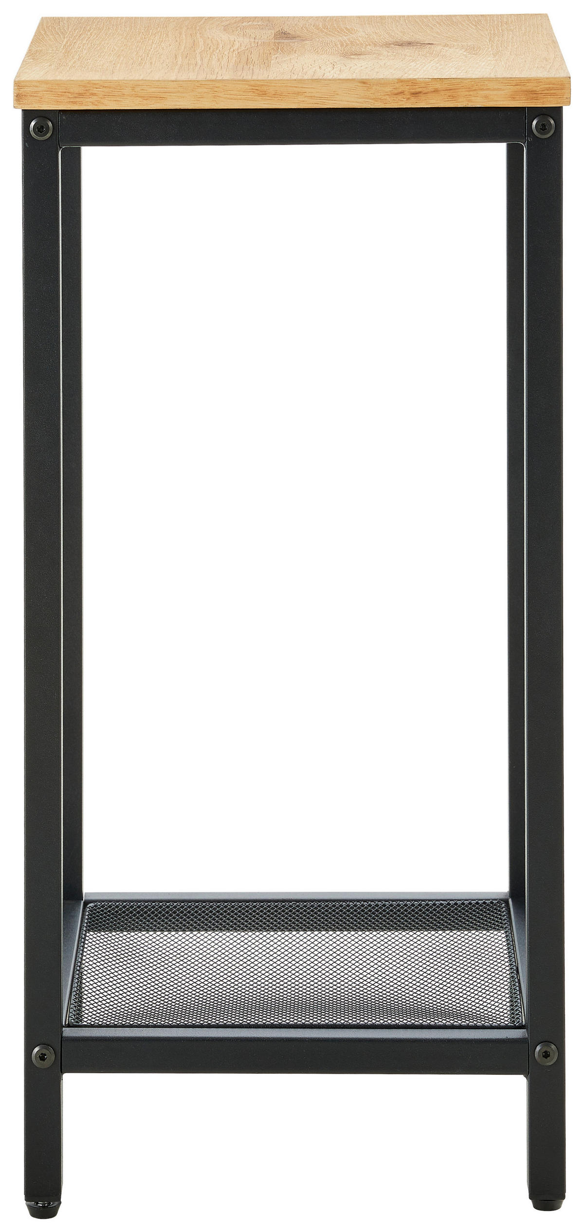 BEISTELLTISCH 30/30/61 cm Eiche furniert Schwarz, Eichefarben rechteckig  - Eichefarben/Schwarz, LIFESTYLE, Holz/Holzwerkstoff (30/30/61cm) - Xora