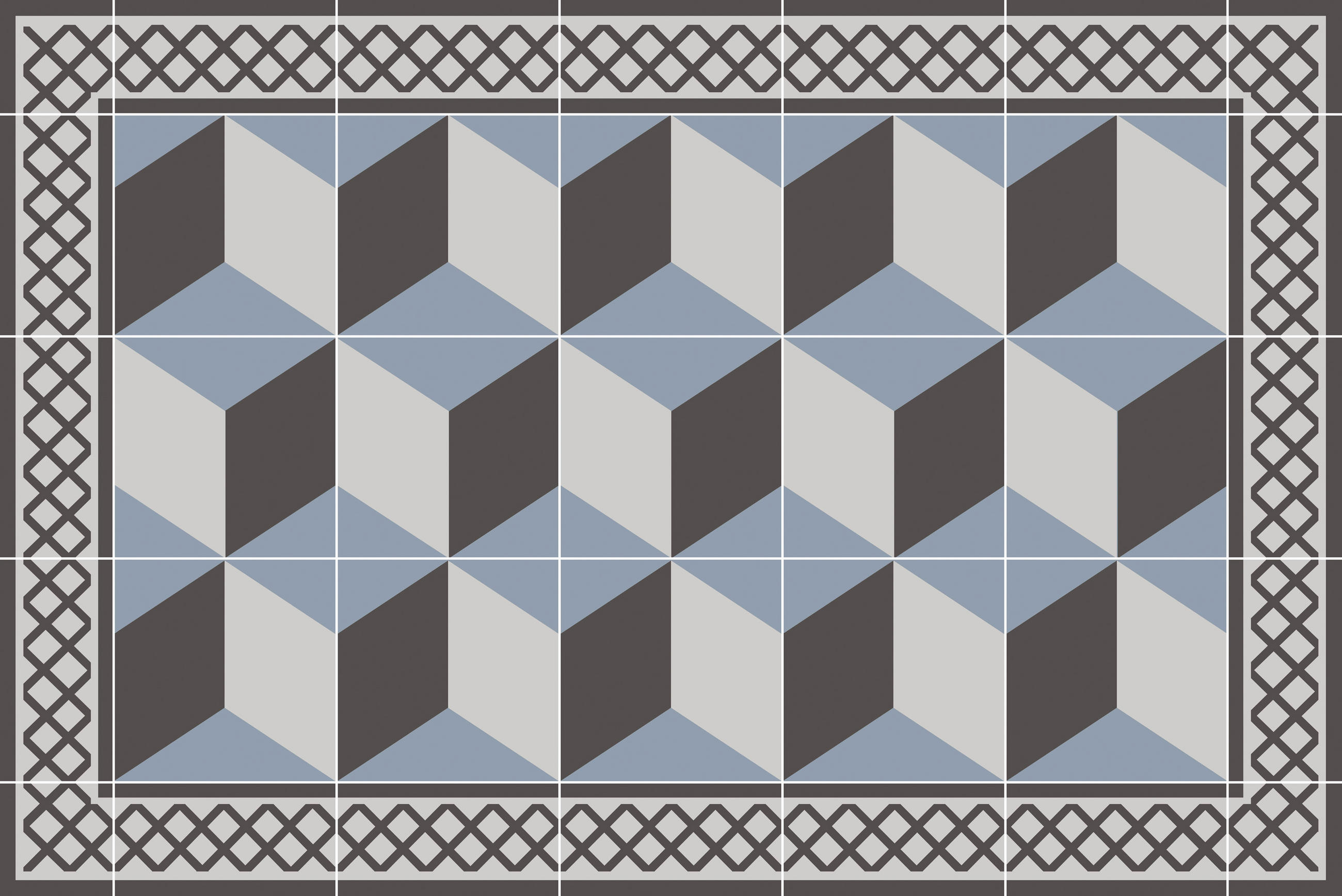 OUTDOORTEPPICH 40/60 cm Blau - Blau, Design, Kunststoff (40/60cm)