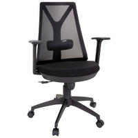 DREHSTUHL  in Netzbespannung, Flachgewebe Schwarz  - Schwarz, Basics, Kunststoff/Textil (64/100/60cm) - MID.YOU