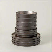 KOMBISERVICE Lagoa 12-teilig  - Goldbraun, Basics, Keramik - Costa Nova