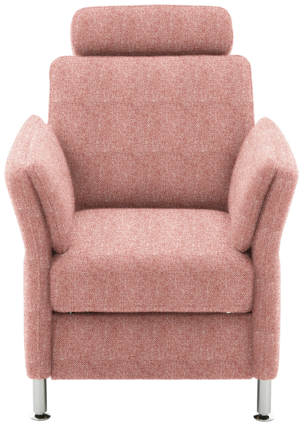 SESSEL in Flachgewebe Rot  - Chromfarben/Rot, Konventionell, Textil/Metall (86/87/93cm) - Beldomo System