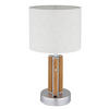 LED-TISCHLEUCHTE TAUGUS 25/45 cm   - Dunkelbraun/Naturfarben, Design, Holz/Kunststoff (25/45cm)
