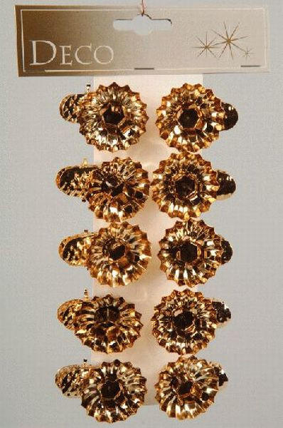 BAUMKERZENHALTER Goldfarben  - Goldfarben, Basics, Metall (5/3,5cm)