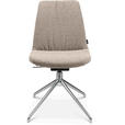 STUHL  in Aluminium Flachgewebe Metall, Textil  - Alufarben/Naturfarben, Design, Textil/Metall (46/81,5-84,5/55cm) - Johann Jakob