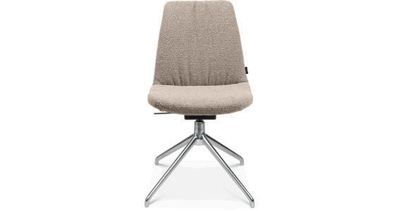 STUHL in Aluminium Flachgewebe Metall, Textil - Alufarben/Naturfarben, Design, Textil/Metall (46/81,5-84,5/55cm) - Johann Jakob