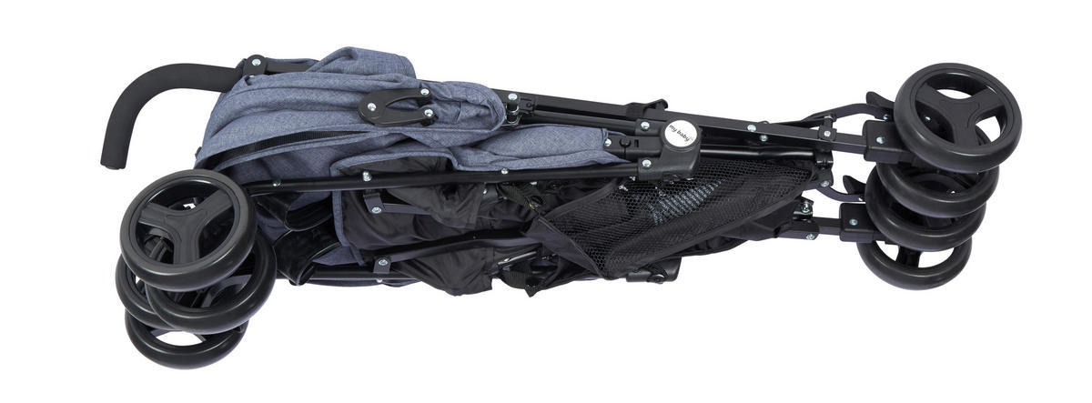 ŠPORTNI VOZIČEK MADRID  Madrid  siva, črna  - črna/siva, Konvencionalno, kovina/umetna masa (61/48/104cm) - My Baby Lou