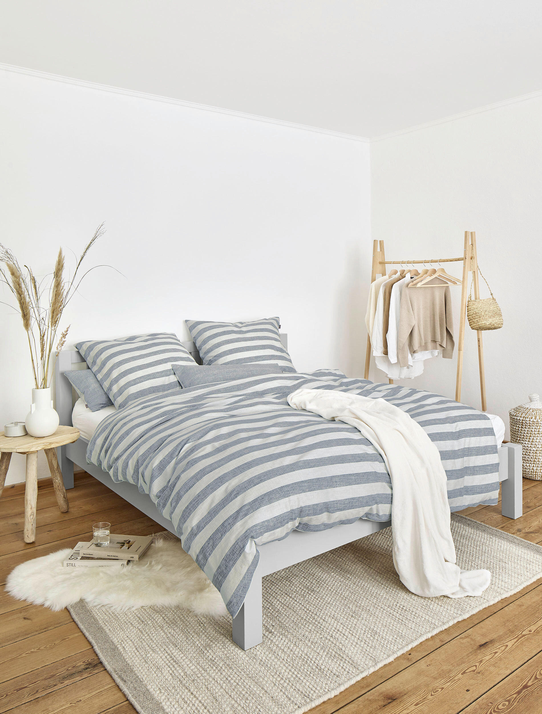 BETTWÄSCHE Makosatin 135/200 cm  - Blau, KONVENTIONELL, Textil (135/200cm) - Irisette