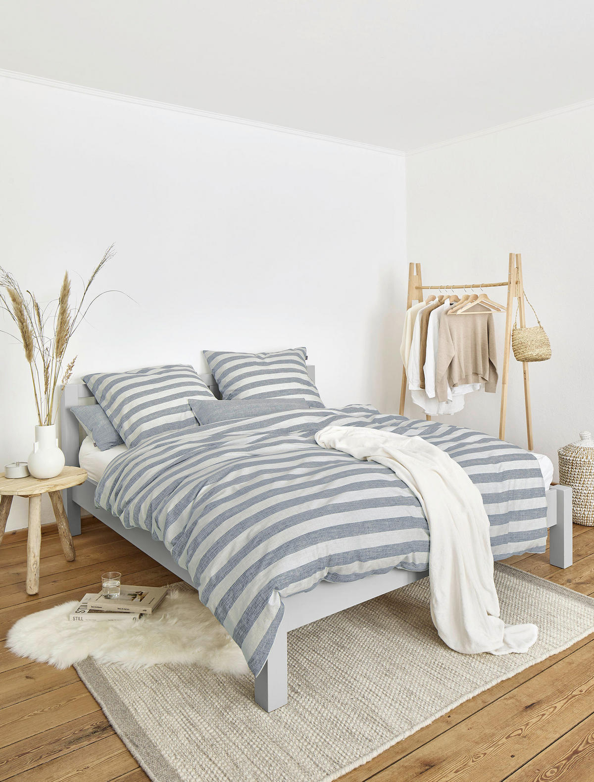 BETTWÄSCHE Makosatin 135/200 cm  - Blau, KONVENTIONELL, Textil (135/200cm) - Irisette
