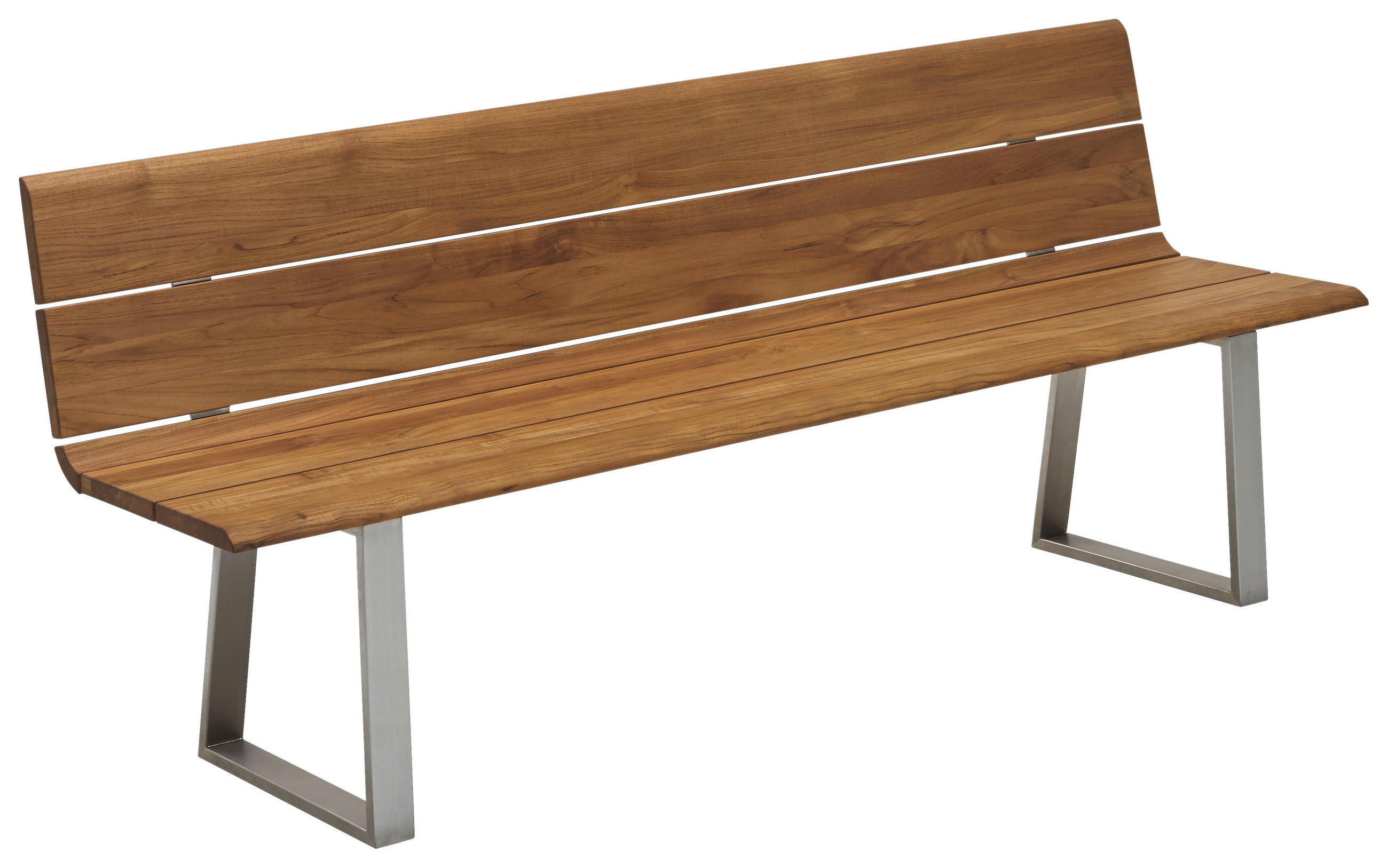 Niehoff Garden Gartenbank Silber, Teak 200x89x52 cm
